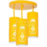 Lampa plafon dziecięcy 3pł Babuszki Yellow ALDEX 715PLE/12