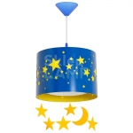 Lampa zwis dziecięcy 1pł Gwiazdy Blue duży ALDEX 710G/11/D