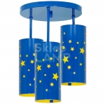 Lampa plafon dziecięcy 3pł Gwiazdy Blue ALDEX 710PL/E/11